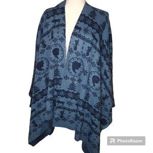 #072. NWT Blue Disney Frozen 2 Movie Tonal Cardigan Sweater-Box Lunch